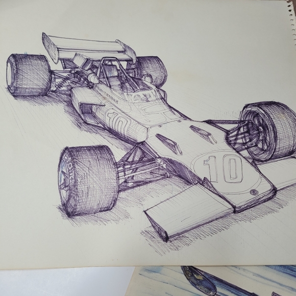 Original race car drawings - Picture 2 of 8